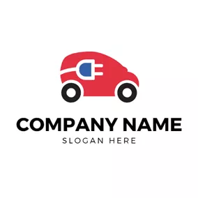 Car & Auto Logo Plug Wire and Energy Car logo design