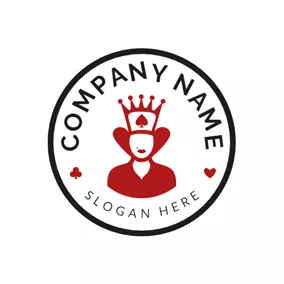 Bet Logo Poker Hearts and Ace Lady logo design