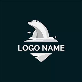 Iceberg Logo Polar Bear and Iceberg logo design