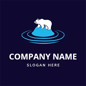 Polar Bear Logo Polar Bear Ice Global Warming logo design