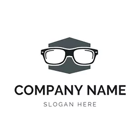 Optical Logo Polygon and Glasses logo design
