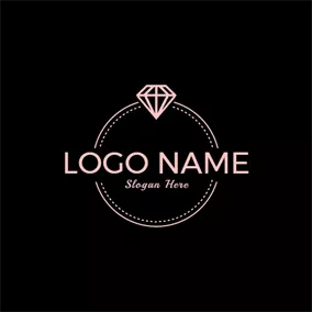 Dot Logo Pretty and Simple Diamond Ring logo design