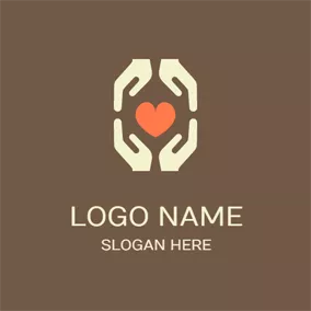 Non-profit Logo Protective Hand and Charity logo design