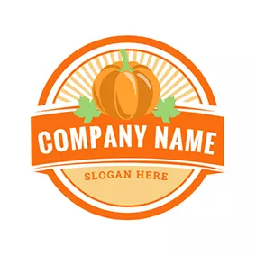 Restaurant Logo Pumpkin and Banner logo design