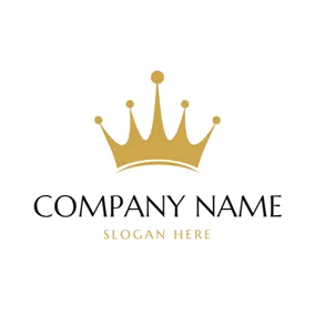 Abstract Logo Purely Golden Crown logo design