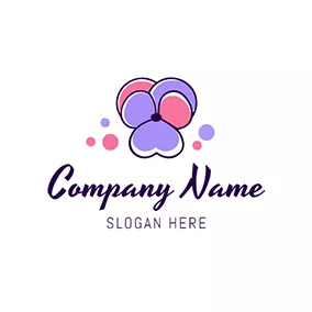 Abstract Logo Purple and Pink Violet Icon logo design