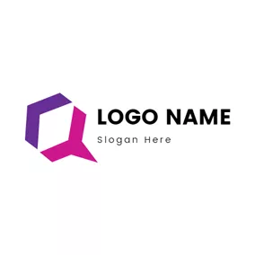 Science & Technology Logo Purple and Red Code Symbol logo design