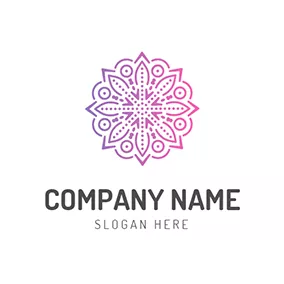 Salon Logo Purple and Red Lotus logo design