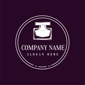 时尚品牌Logo Purple and White Lotion logo design