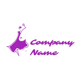 Art - Purple Dancing Girl logo design