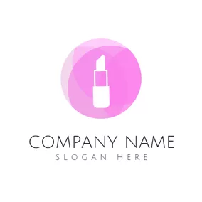 Lipstick Logo Purple Lipstick and Makeup logo design