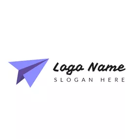 Children & Childcare Logo Purple Paper Airplane logo design