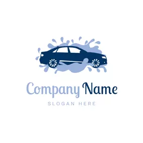 Car & Auto Logo Purple Water Spray and Car logo design