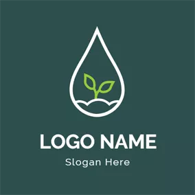 Non-profit Logo Rain Drop and Young Sprout logo design