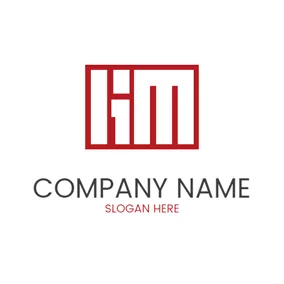 Gm Logo Rectangle Background Abstract Letter G and M logo design