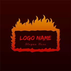Fuel Logo Rectangle Fire Logo logo design