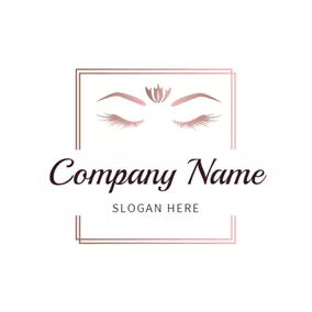 Salon Logo Rectangle Seraphic Eyebrow and Eyelash logo design