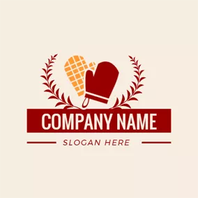 Essen & Getränke Logo Red and Yellow Glove logo design