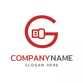 Letter Logo Red USB Interface and Letter G logo design