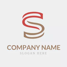 Letter Logo Red and Brown Letter S logo design
