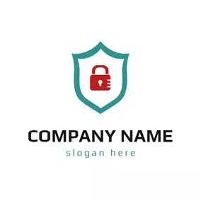 Business & Consulting Logo Red and Green Lock Security logo design