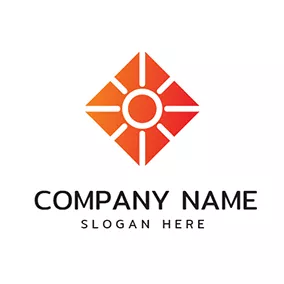 Abstract Logo Red and Orange Sun logo design