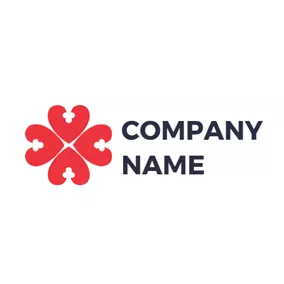 Finance & Insurance Logo Red and White Beautiful Heart logo design