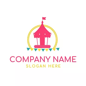 Journey Logo Red and White Carrousel logo design