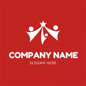 聚會Logo Red and White Celebration Party logo design