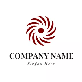 Tornado Logo Red and White Hurricane logo design