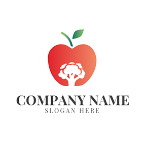 red apple white broccoli