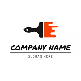 Logótipo Pintura Red Brush and Paint logo design