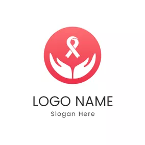 Non-profit Logo Red Circle and Opened Hand logo design