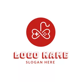 Art - Red Circle  & Special Gamepad logo design