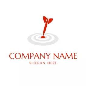 ターゲットロゴ Red Dart and Target logo design