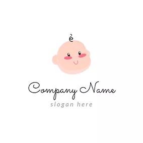 Ear Logo Red Face and Black Hair logo design