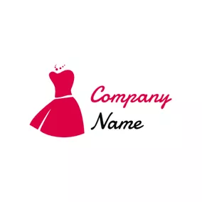 Fashion & Beauty Logo Red Fashion Dress logo design