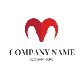 Image Logo Red Goat Horn Icon logo design