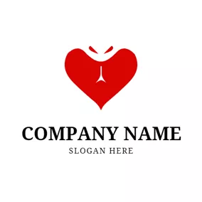 Cobra Logo Red Heart and Cobra Head logo design