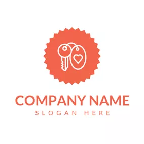 Logótipo Chave Red Key and Lock logo design