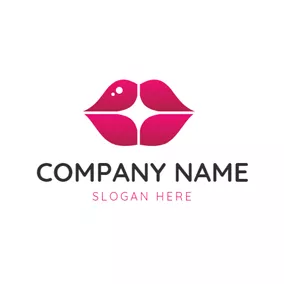 Lipstick Logo Red Lipstick and Make Up logo design