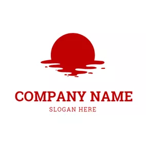 Sunrise Logo Red River and Sunrise logo design