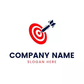 ターゲットロゴ Red Target and Blue Dart logo design