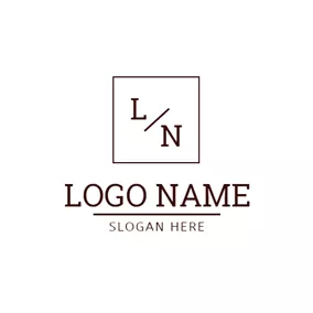 Nom Logo Regular Square and Name Form logo design