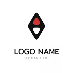 Button Logo Rhombic Lift Button logo design