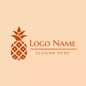 Pineapple Logo Rhombus and Simple Pineapple logo design