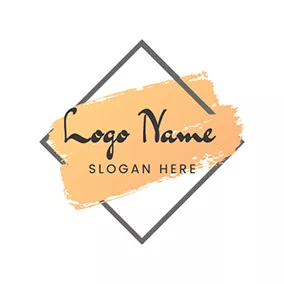 Art Gallery Logo Rhombus Banner Art Gallery logo design