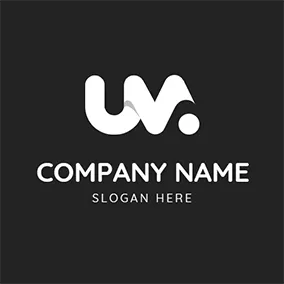 Um Logo River Fluid Abstract Letter U M logo design