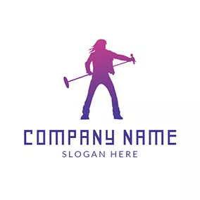 Rock Logo Rock Singer Man Icon logo design