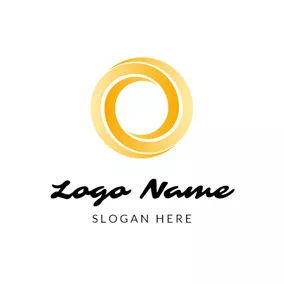 Abstract Logo Rotary Gradient Yellow Circle logo design